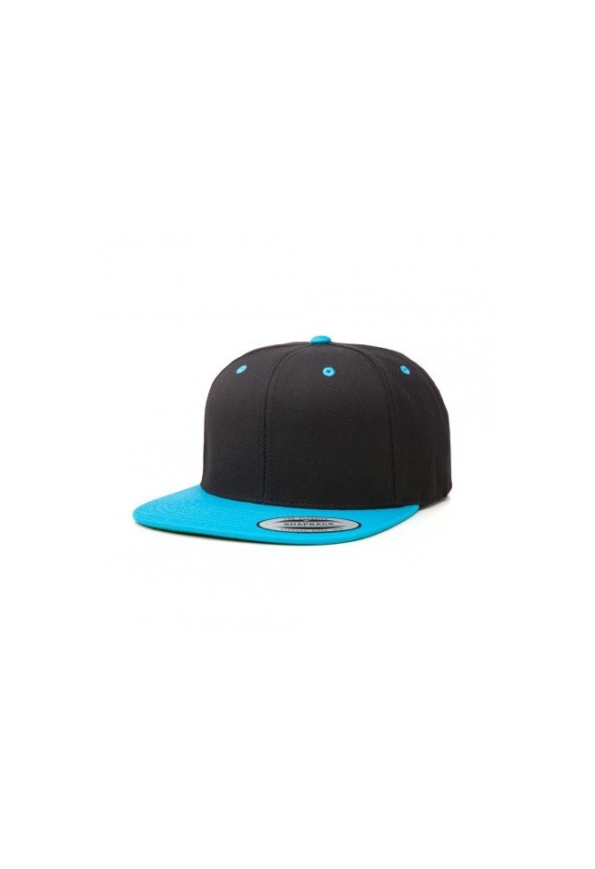 flat peak cap black/turquoise